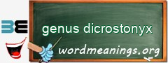 WordMeaning blackboard for genus dicrostonyx